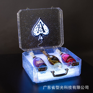 ชั้นวางโชว์ไวน์แชมเปญทรงสี่เหลี่ยมพร้อมไฟ LED สำหรับบาร์และคาราโอเกะ - Product Image 4