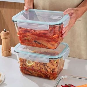 <b>Glass</b> sealed Fresh-keeping <b>Box</b>, Transparent Kimchi <b>Box</b>, Lunch <b>Box</b>, Multi-functional - Product Image 3