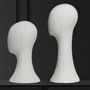 Vente en gros, <span class=keywords><strong>tête</strong></span> de <span class=keywords><strong>mannequin</strong></span> recouverte de tissu, couleur personnalisée, épingle de présentation de perruque noire, <span class=keywords><strong>tête</strong></span> de <span class=keywords><strong>mannequin</strong></span> en mousse de polystyrène et velours pour perruques - Product Image 4