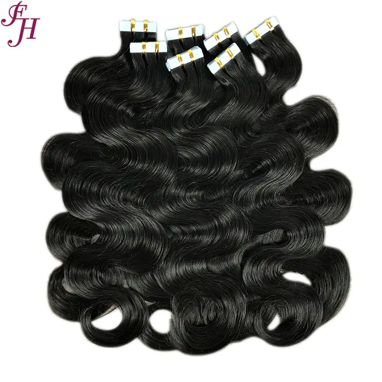 FH Wholesale 10A Body Wave Tape In Hair Extension Seamless Invisible Tape In Wave Human Hair extensions