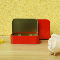 Boîte de rangement en fer blanc à couvercle rabattable pour bijoux, pilules, outils de maquillage, câbles, bonbons à la menthe, petits accessoires, emballage cadeau, usage domestique