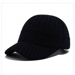 Casquette de baseball en laine pour femme, style coréen, automne-hiver, avec logo personnalisé, tricotée, série japonaise, vente en gros - Product Image 3