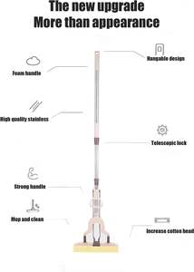 Ensemble de <span class=keywords><strong>balai</strong></span> de vadrouille en éponge PVA absorbante et long poteau télescopique, vadrouille en <span class=keywords><strong>microfibre</strong></span> pour la cuisine - Product Image 2