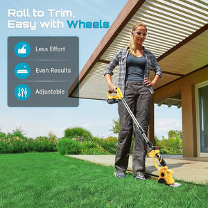 Taille-<span class=keywords><strong>haie</strong></span> industriel sans fil électrique pour bricolage, cisailles à gazon portatives, coupe-herbe double, batterie rechargeable, 24 pouces - Product Image 2