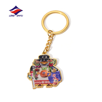 Longzhiyu – Porte-clés vintage en alliage métallique imprimé UV personnalisé, mousqueton élégant, avec logo sur mesure – 20 ans d'expérience