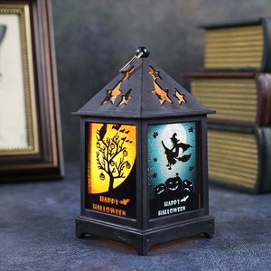 छोटे नेतृत्व वाली रात की रोशनी में हेलोलीन कद्दू चुड़ैल चमकदार गहने बार प्रेतवाधित घर का वातावरण पार्टी की सजावट करता है - Product Image 4