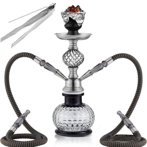 สูบสูบฮุคคาแบบ2ท่อฮุคคาบาร์ร้อนสีชมพูสำหรับอาหรับ - Product Image 2