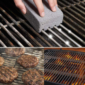 Grill Cleaning <b>Stones</b> Pumice Bricks For <b>BBQ</b> Grill Baking Tray High Temperature Resistant Grey 3 Pack - Product Image 2