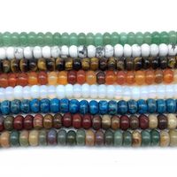 Fil de Perles en Pierre Naturelle 4 mm - 14 mm Rondes Cristaux Adaptés pour la Fabrication de Bijoux DIY Fournitures Lave Onyx Jaspe Howlite
