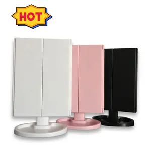 2023 Bathroom Adjustable Brightness Mirrors 1X/2X/3X Magnification and Touch Screen Trifold Makeup Mirror Women Gift