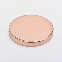 Couvercle de bougie en métal de haute qualité, couvercle de bougie personnalisé plaqué or argent Rose or pour pot de bougie en verre