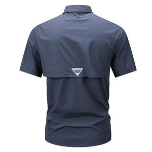 Camicia Casual a maniche corte <span class=keywords><strong>da</strong></span> uomo camicia <span class=keywords><strong>da</strong></span> esterno ad asciugatura rapida traspirante per escursioni a caccia di Trekking - Product Image 3