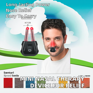 Alat Terapi <span class=keywords><strong>Nasal</strong></span> Mini Isi Ulang dengan Lampu Merah untuk Mengatasi Hidung Tersumbat, Rinitis, Alergi - Bersertifikat CE, Plastik, Perawatan Kesehatan - Product Image 2