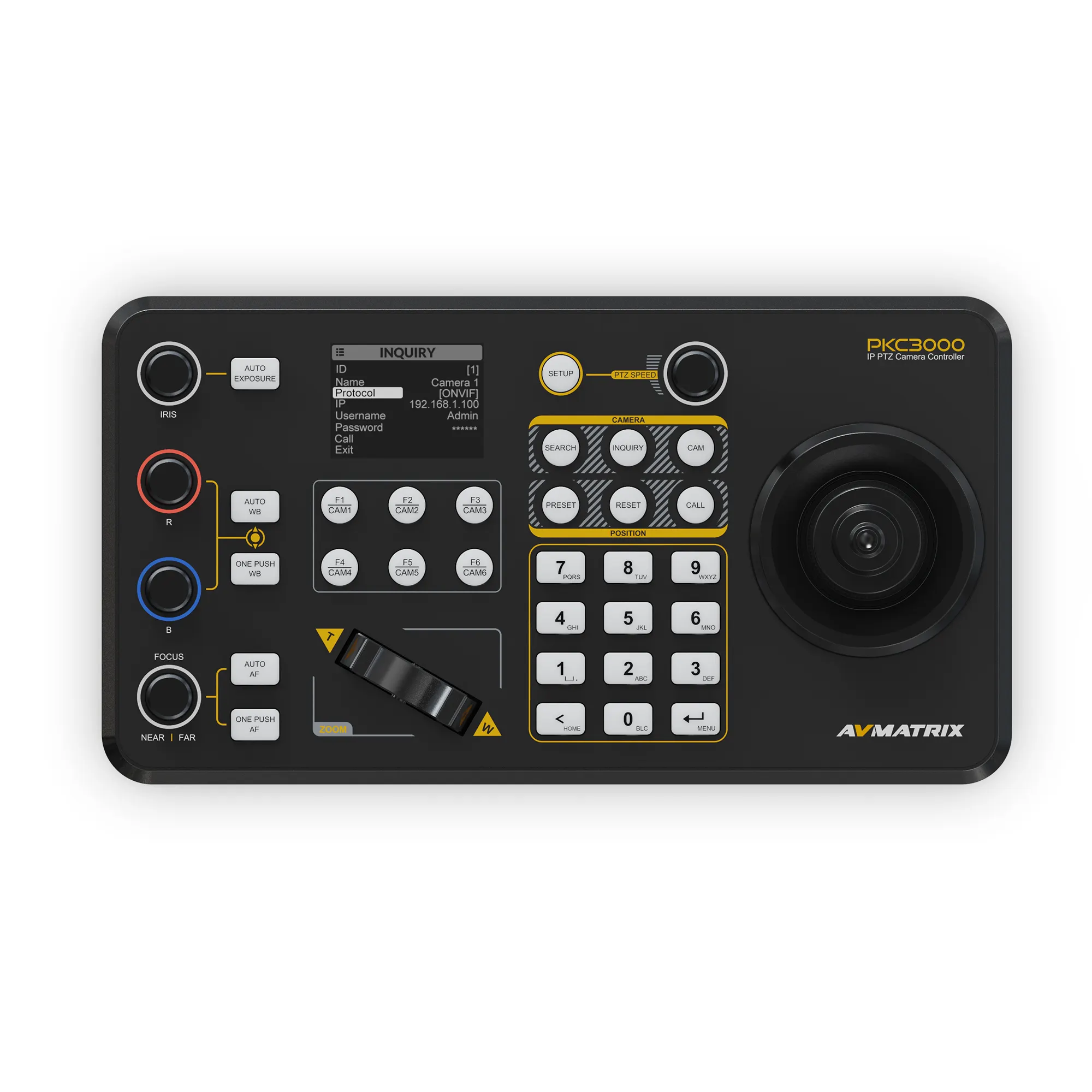 Professional IP & Serial PTZ Camera Joystick Controller