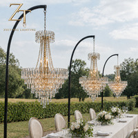 Lustre en cristal doré réglable en hauteur, de luxe, pour la décoration de la maison, les mariages et les restaurants, lampes suspendues pour la salle à manger et la chambre