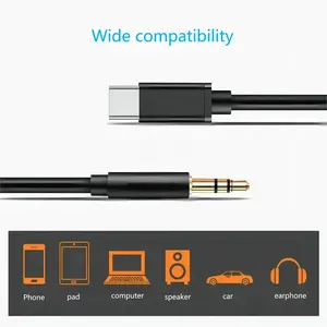 Kebaolong type-c 오디오 케이블 3.5mm 패치 코드 자동차 오디오 스피커 aux 케이블 디지털 DAC 디코딩