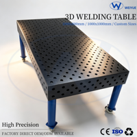 Table de soudage 3D en acier robuste 1000x800x200mm, haute précision, qualité industrielle, pour assemblage d'acier de construction