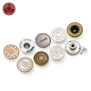 KUNSHUO <b>Button</b> Factory Brass Vintage Jean <b>Button</b> and Rivets Stainless steel Iron Custom Logo Denim Metal <b>Buttons</b> for jeans - Product Image 1
