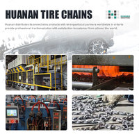 Chaînes à neige pour pneus de voiture en acier allié Huanan KU, type diamant, vitesse maximale de 40 km/h pour une élimination efficace de la neige