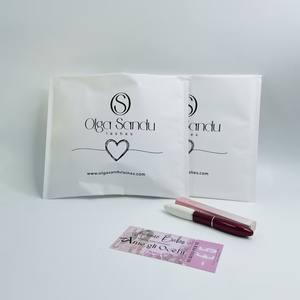 Sobres Acolchados de Papel Kraft Blanco Personalizados para Embalaje de Productos de Cuidado de la Piel/Maquillaje - Product Image 2