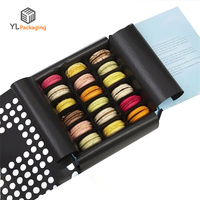 Boîtes en carton kraft rigides de luxe personnalisées pour macarons et sushis, avec couvercle et base faits à la main, impression de logo couleur personnalisée en gros