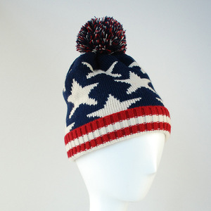 Gorro de Punto Vintage con la Bandera de EE. UU. para Invierno, Gorro de Esquí Cálido con Estrellas y Rayas, Gorro de Lana Suave para Mujeres y Hombres - Product Image 4