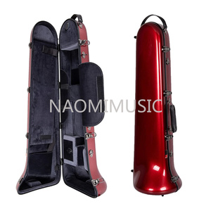 Custodia rigida NAOMI leggera e robusta per trombone tenore/basso con tracolla regolabile e rivestimento in peluche - Product Image 3