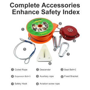 Dispositivo de Escape y Rescate en Altura, Equipo y Accesorios de Bomberos con SCBA, Cable de Aeronave TH-30A de 20 m - Product Image 5