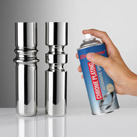 Peinture en aérosol auto-irrigante 400 ml pour jantes de voiture, revêtement acrylique liquide, effet chromé argenté, acier inoxydable