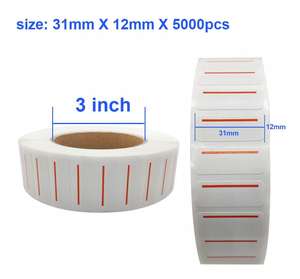 Prêt à expédier Certification fournisseur marque Piggyback étiquette 31x12 ligne rouge bordure noire trois couches étiquette Piggy Back autocollant - Product Image 2