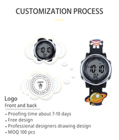 Montre pour enfants personnalisée, cadeau promotionnel, design populaire, montre numérique sportive, dessin animé 3D, étanche, montre-bracelet pour enfants