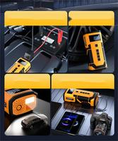150PSI 2 en 1 démarreur de saut d'urgence de voiture avec pompe gonflable de pneu 12000mAh pompe de compresseur d'air d'alimentation d'automobile