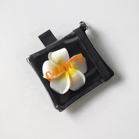 Pochette d'échantillon cosmétique, transparente, noire, à fermeture éclair, avec logo, 50 pièces