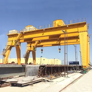 Diskon pabrik 10 ton 15 Ton 20 Ton 30 Ton Double Girder Rail Gantry Crane untuk dijual