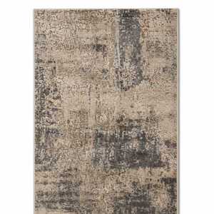 Luxury Eco-Friendly Hand Knotted Wool Bamboo Silk Abstract Area <b>Rug</b> | Modern <b>Ivory</b> Grey Medium Pile Carpet for Living Room - Product Image 3