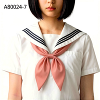 Cravate personnalisée en polyester recyclé certifié GRS, rose vin, noire, avec nœud papillon oreilles de lapin, style marin, pour cosplay, fabriquée en usine