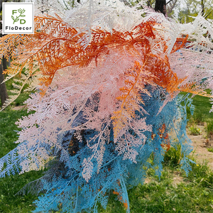 人工シダはイベントの結婚式の装飾のためのカラフルなレッドゴールドシルバーピンクホワイトを残します - Product Image 1