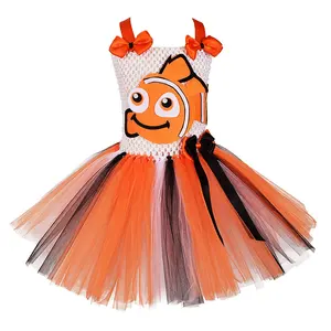 Princess Girls Finding Nemo Tutu Dress Kids Clownfish Stage Performance Cosplay Cartoon Costumes For Halloween Carnival