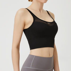 XL Fiess <b>Sexy</b> Breathable Mesh Sports Bra Quick Dry <b>Gym</b> Running Yoga Training High for Shockproof Plus Fitness <b>Wear</b> Cross Back - Product Image 3
