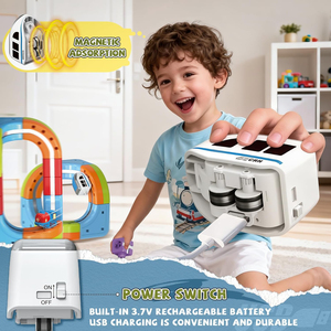 Set de Tren Eléctrico Modular STEM de 88 Piezas, Vías de Tren y Coches Eléctricos, Pistas de Carreras Flexibles 3D Antigravedad para Niños - Product Image 2