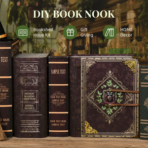 ערכת בנייה של MiniCity Magic Book Nook עם אור, צעצועי בנייה של Booknook לעיצוב הבית של מדף הספרים (מהדורת הכנת שיקויים) - Product Image 4