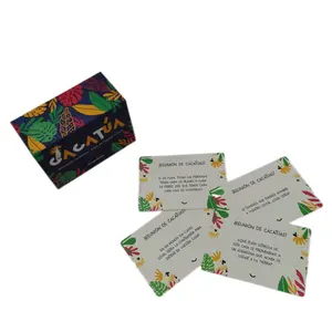 Высокое качество OEM пользовательские флэш-карты напечатаны с обеих сторон образовательной Flashcard печать с коробкой