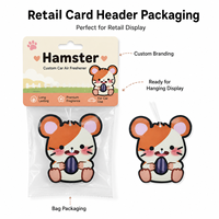 Désodorisant de voiture personnalisé en forme d'animal (hamster) en feutre imprimé, parfumé, innovant, marque privée