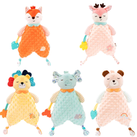 TK Doudou apaisant en coton PP pour nouveau-né, couverture de confort sécurisée pour bébés à mâcher, aide au sommeil, jouet marionnette lapin