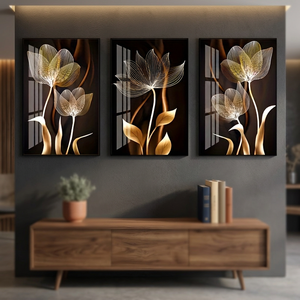 Modern <b>Art</b> Deco Gold Electroplated Custom Size <b>Large</b> Portrait Canvas Cast Wire Wall <b>Art</b> Living Bedroom Decorative Indoors - Product Image 3