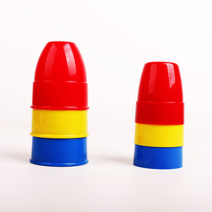 Three Immortal Cups <b>Magic</b> Props Red Yellow Blue Stacking <b>Set</b> For <b>Magic</b> Tricks Performance Toy 6x5x3cm 5x4x3cm 3.2x2.7x1.9cm - Product Image 1