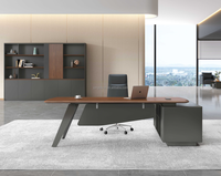 Ensemble de bureau de direction moderne en bois convertible et extensible de luxe de haute qualité, garantie 10 ans, certifié ISO9001