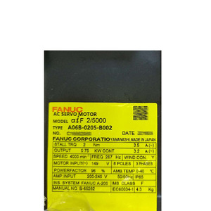 A06B-0205-B002 AIF 2/5000 มอเตอร์เซอร์โว AC ของแท้ใหม่จาก FANUC - Product Image 1