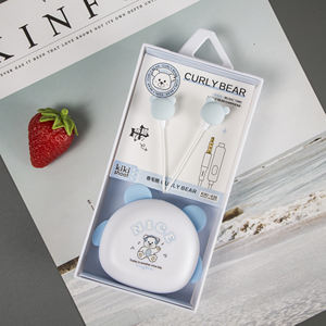 <span class=keywords><strong>Kiki</strong></span> Shoot-Auriculares bonitos de 3,5mm para ordenador portátil Android, tapones para los oídos con forma de oso rizado de dibujos animados - Product Image 5