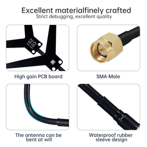 เสาอากาศ FPV แบบ Y-shape รอบทิศทาง กำลังข<span class=keywords><strong>ย</strong></span>าย 3.5dBi 1100-1300MHz แนวตั้ง <span class=keywords><strong>ส</strong></span>ำหรับการแข่งขัน โดรน UAV 1.2GHz <span class=keywords><strong>ส</strong></span>ำหรับส่งภาพ - Product Image 2